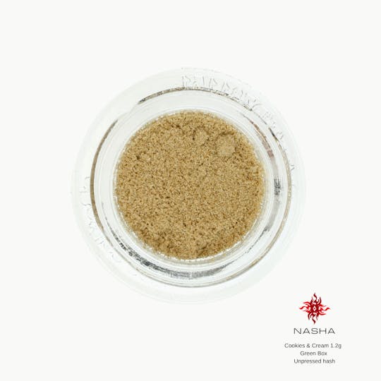 NASHA - Cookies & Cream Green Unpressed 1.2g (Coastal Prairie) - 1