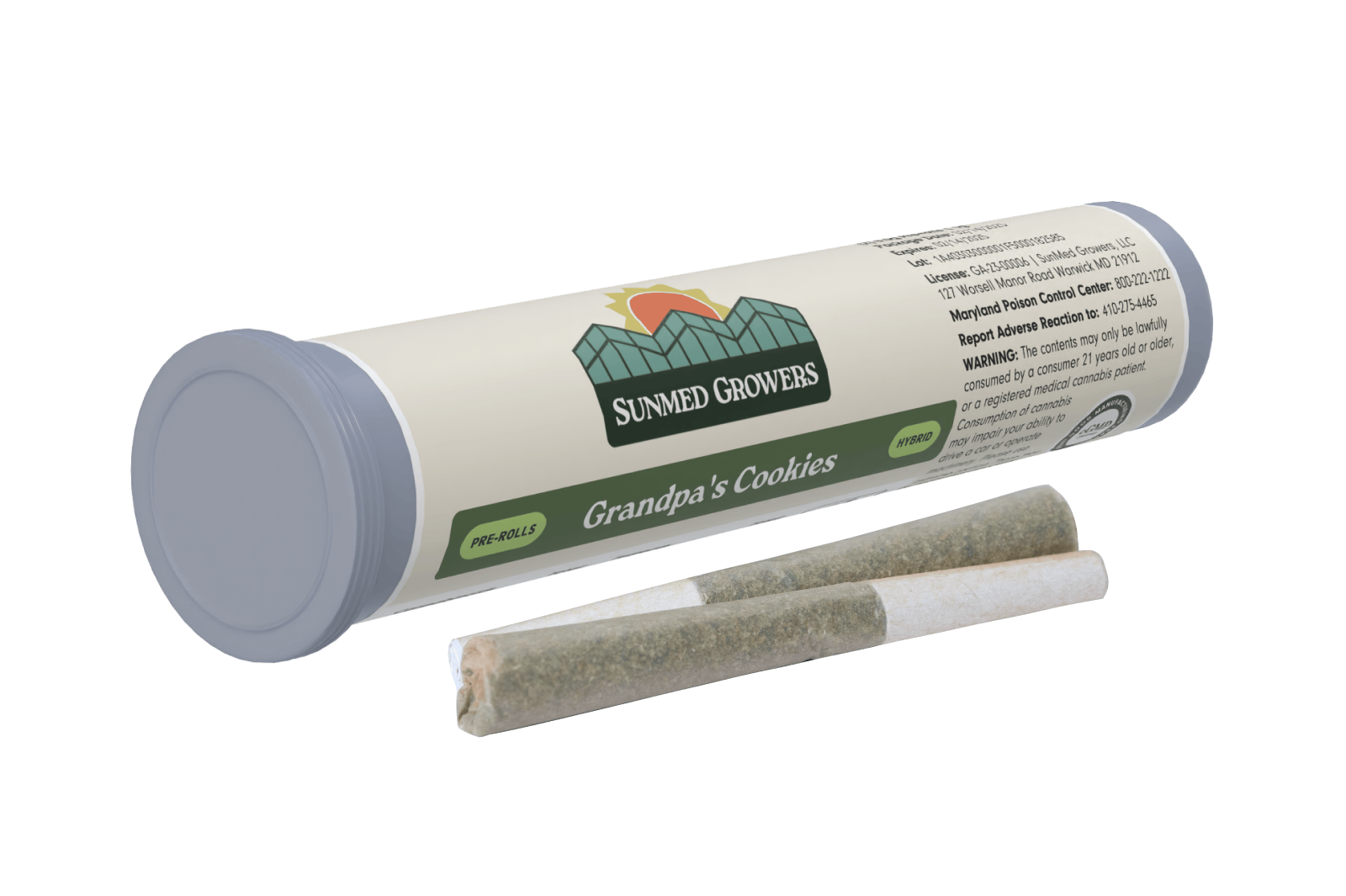 SunMed Growers - Grandpa's Cookies Pre Roll 0.5g/2 Pack - 1
