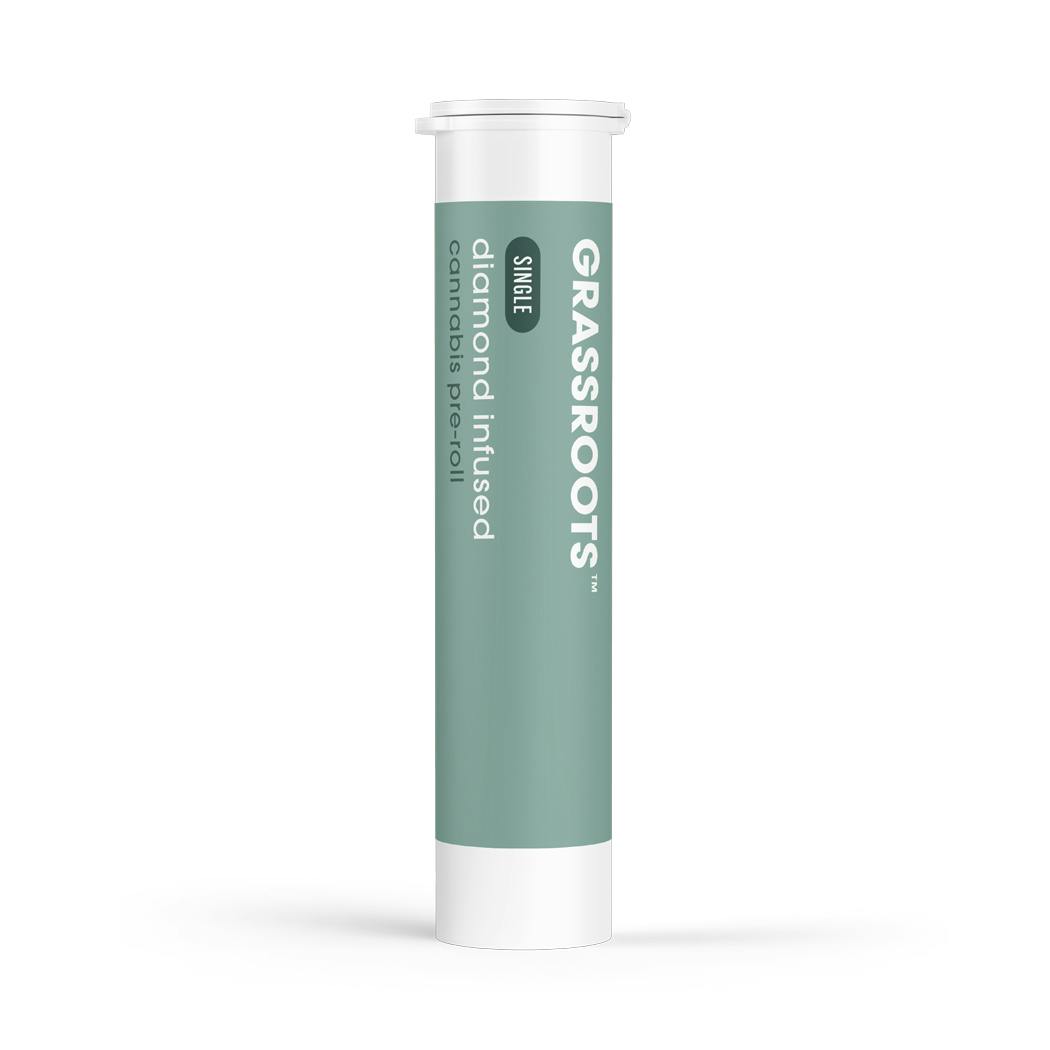 Grassroots - Animal Mint Cake - Diamond Infused Pre-Roll 1g - 1