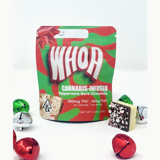 Whoa - WHOA Peppermint Bark Chocolate - Bite (100mg) - 1