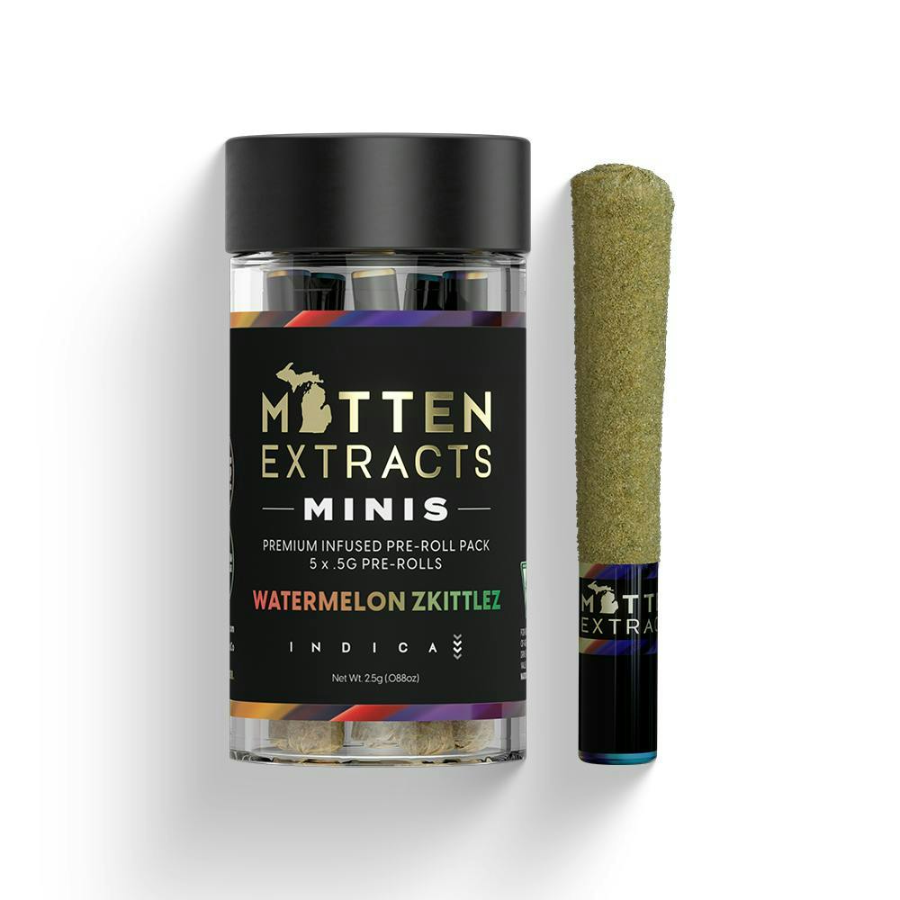 Mitten Extracts - Mitten Extracts | Watermelon Zkittlez | Infused Minis | 2.5g | 5pk - 1