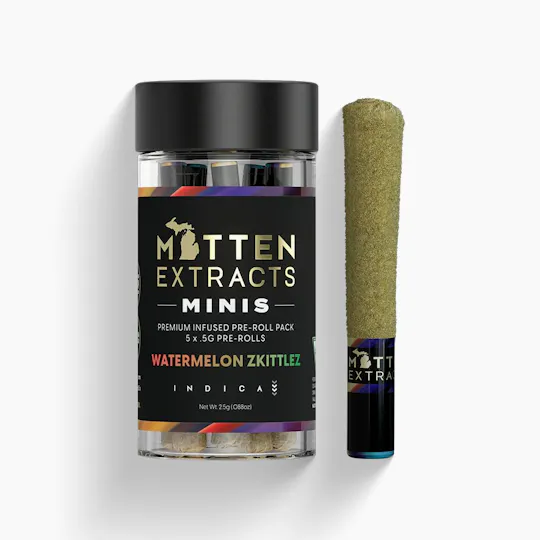 Mitten Extracts - Mitten Extracts | Watermelon Zkittlez | Infused Minis | 2.5g | 5pk - 1