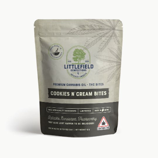 Littlefield Confections - Cookies & Cream THC Bites 10mg/pc 50mg Total - 1