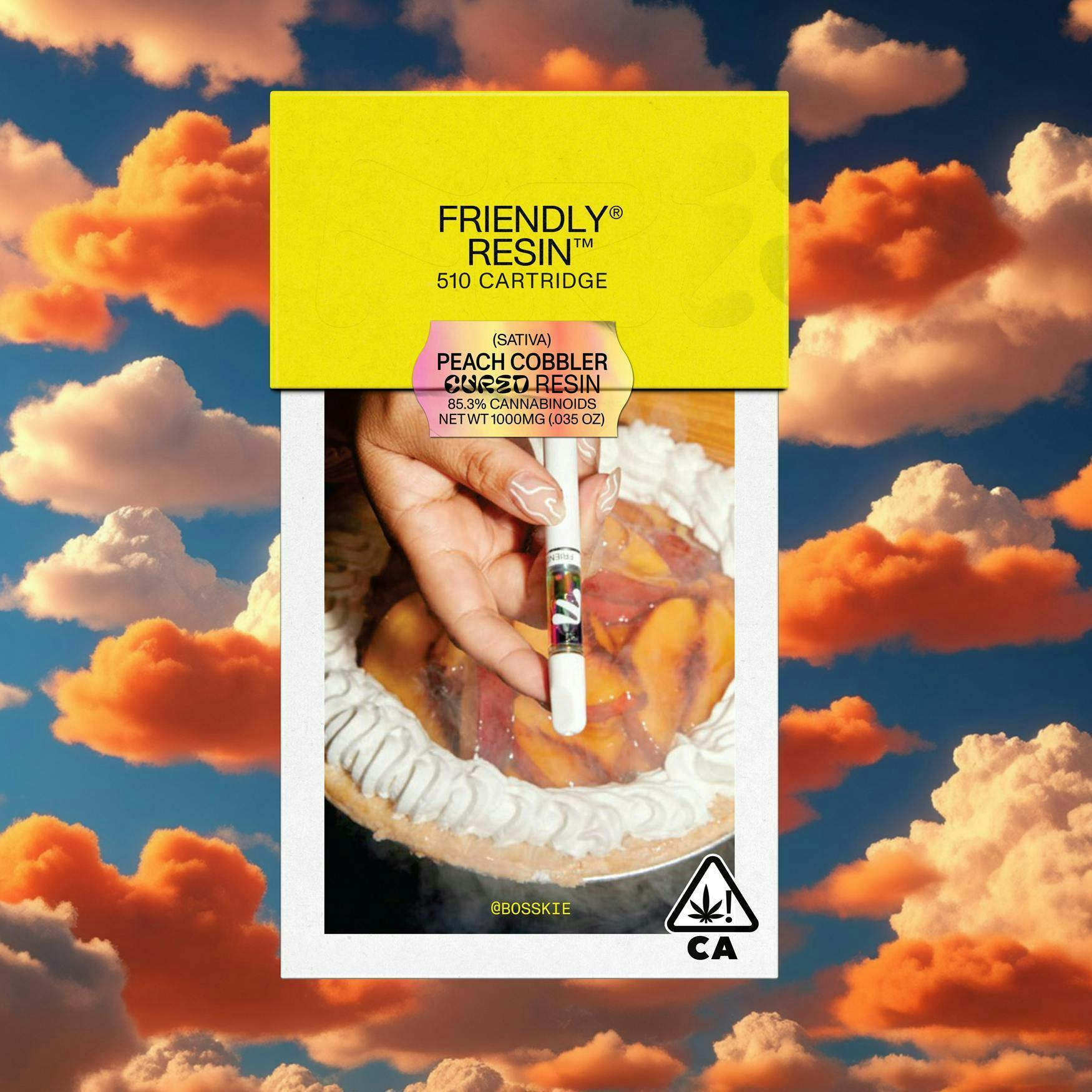 Friendly Brand - Friendly Brand | Peach Cobbler | Cured Resin Cartridge | 1g - 1
