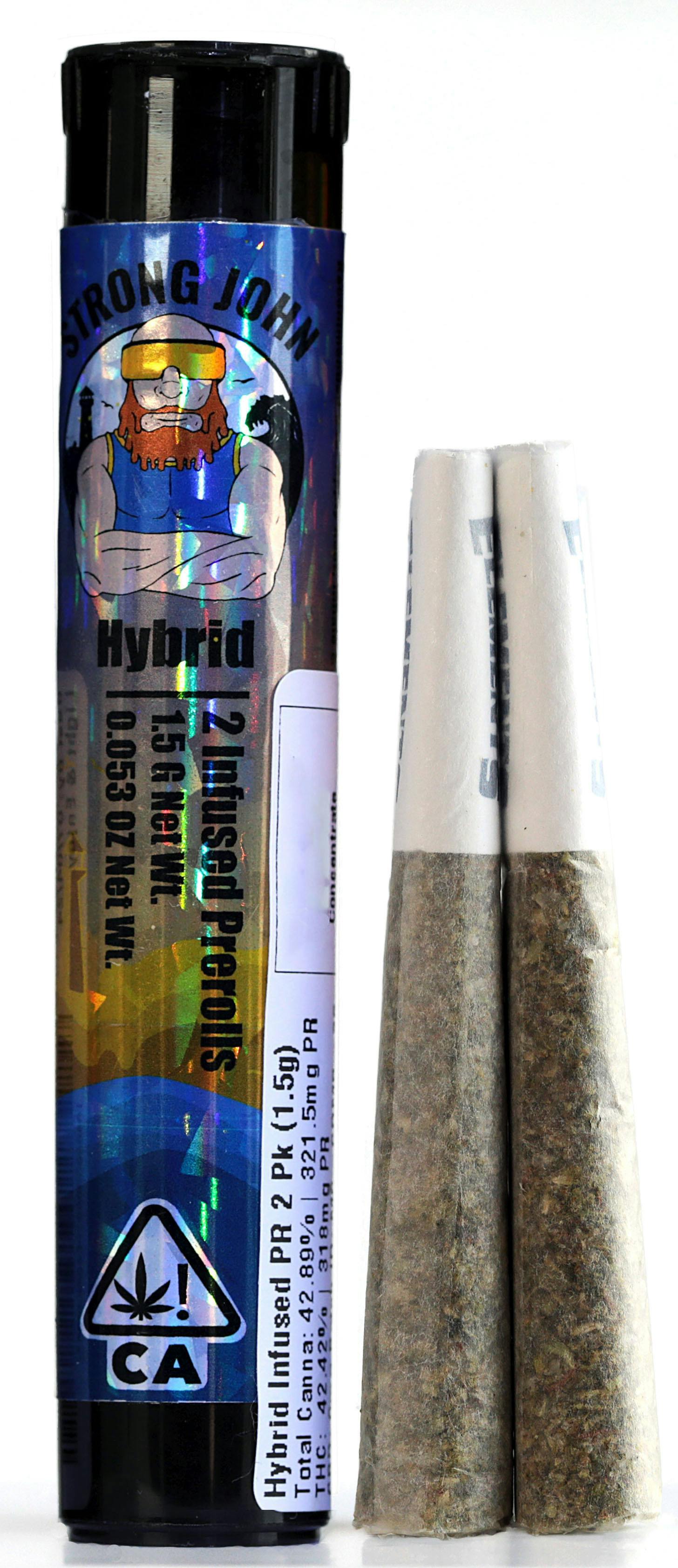 Strong John Extracts - Cherry Moon x THC Bomb Infused Pre Roll - 2pk - 1