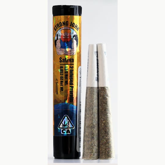 Strong John Extracts - Blue Dream x Mimosa Infused Pre Roll - 2pk - 1