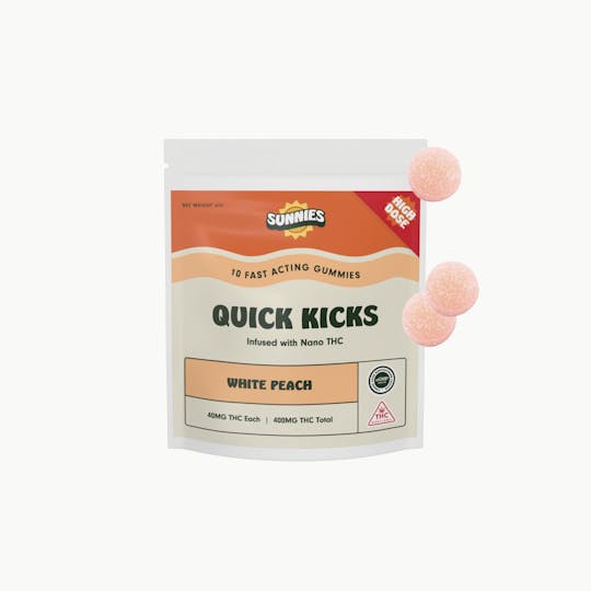 SunMed Growers - White Peach Nano Gummies Edible 400mg - 1