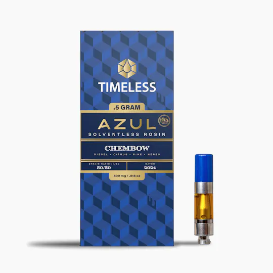 Timeless Vapes - Chembow | AZUL Live Rosin Cartridge | 0.5g - 1