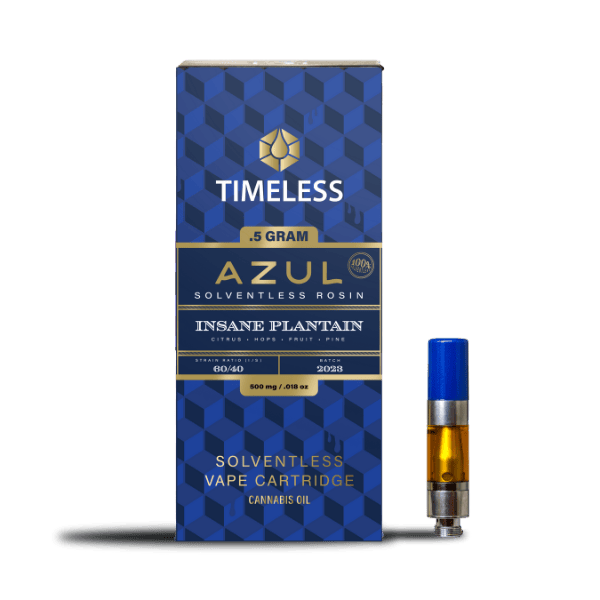 Timeless Vapes - Insane Plantain | AZUL Live Rosin Cartridge | 0.5g - 1