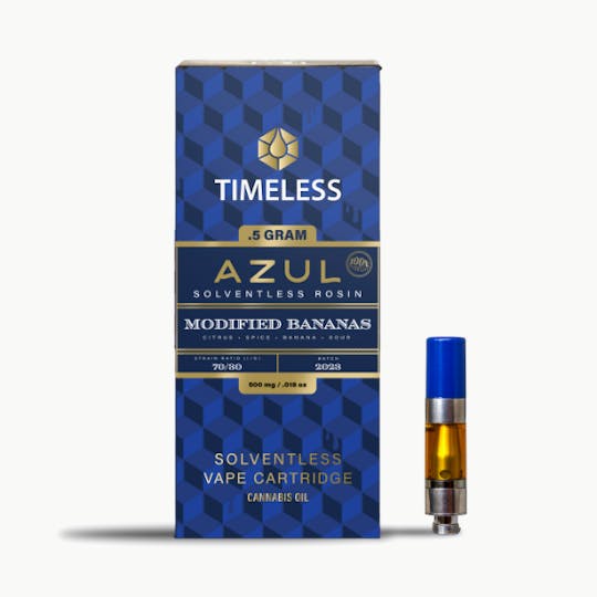 Timeless Vapes - AZUL Modified Bananas 500mg Live Rosin Vape Cartridge - 1