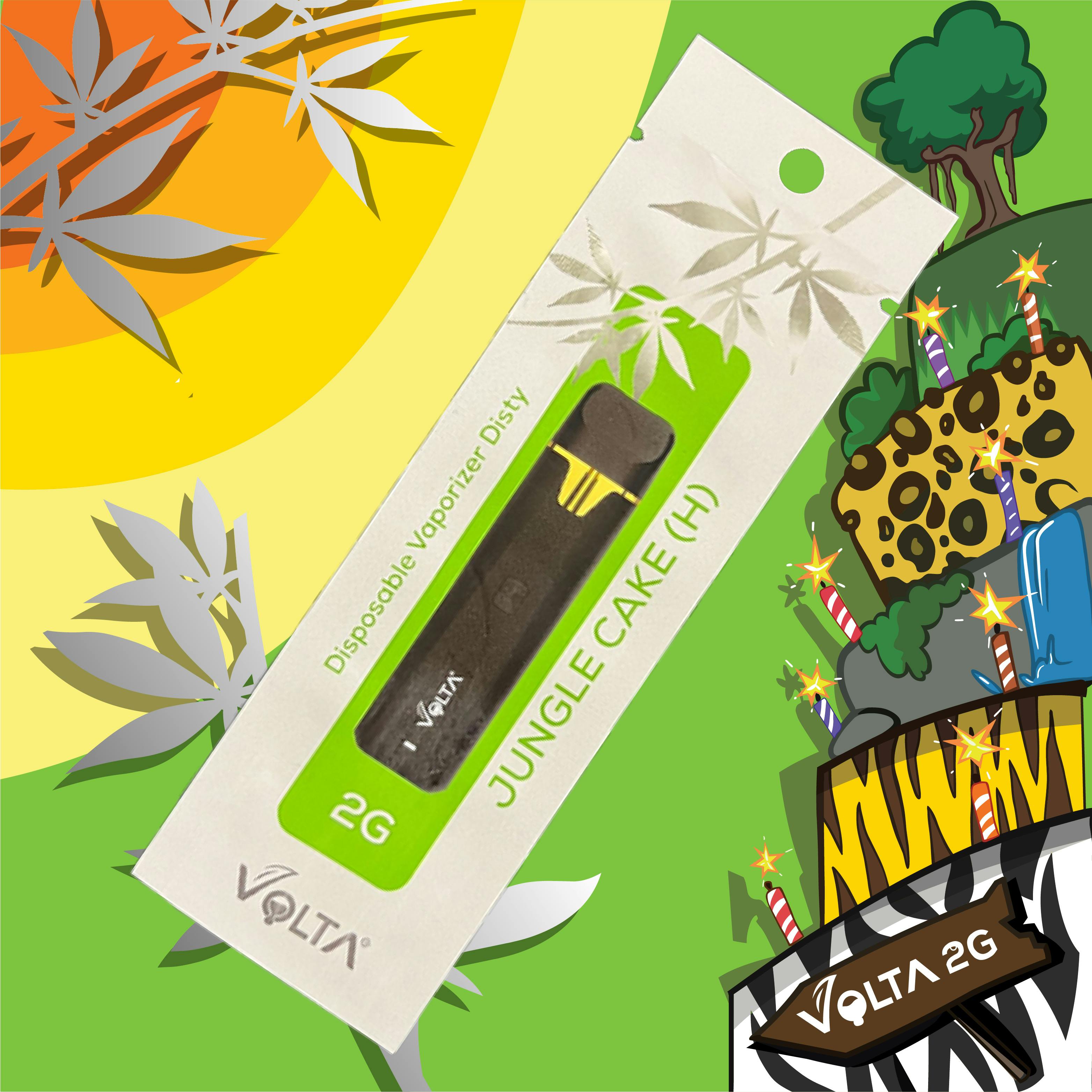 2G Disposable Vaporizer Anticlog Dual Airflow Jungle Cake Volta