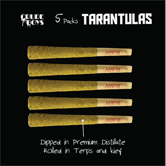 Crude Boys Concentrates - Crude Boys | Magic Dragon Tarantula | Infused Joints | 0.6g each | 5pk - 1