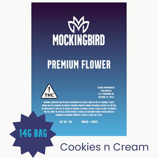 Mockingbird - Mockingbird Premium Flower: Cookies n Cream 14g bag - 1