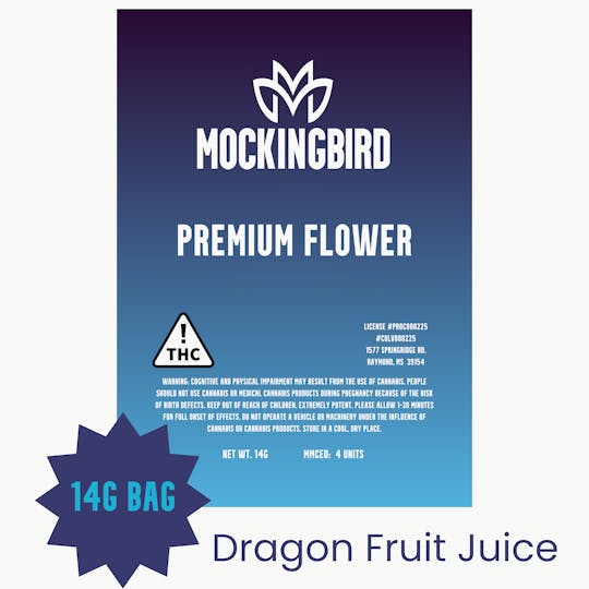 Mockingbird - Mockingbird Premium Flower: Dragon Fruit Juice 14g bag - 1