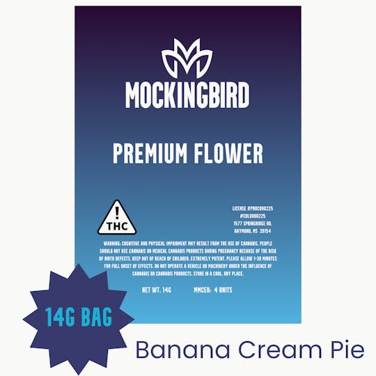 Mockingbird - Mockingbird Premium Flower: Banana Cream Pie 14g bag - 1