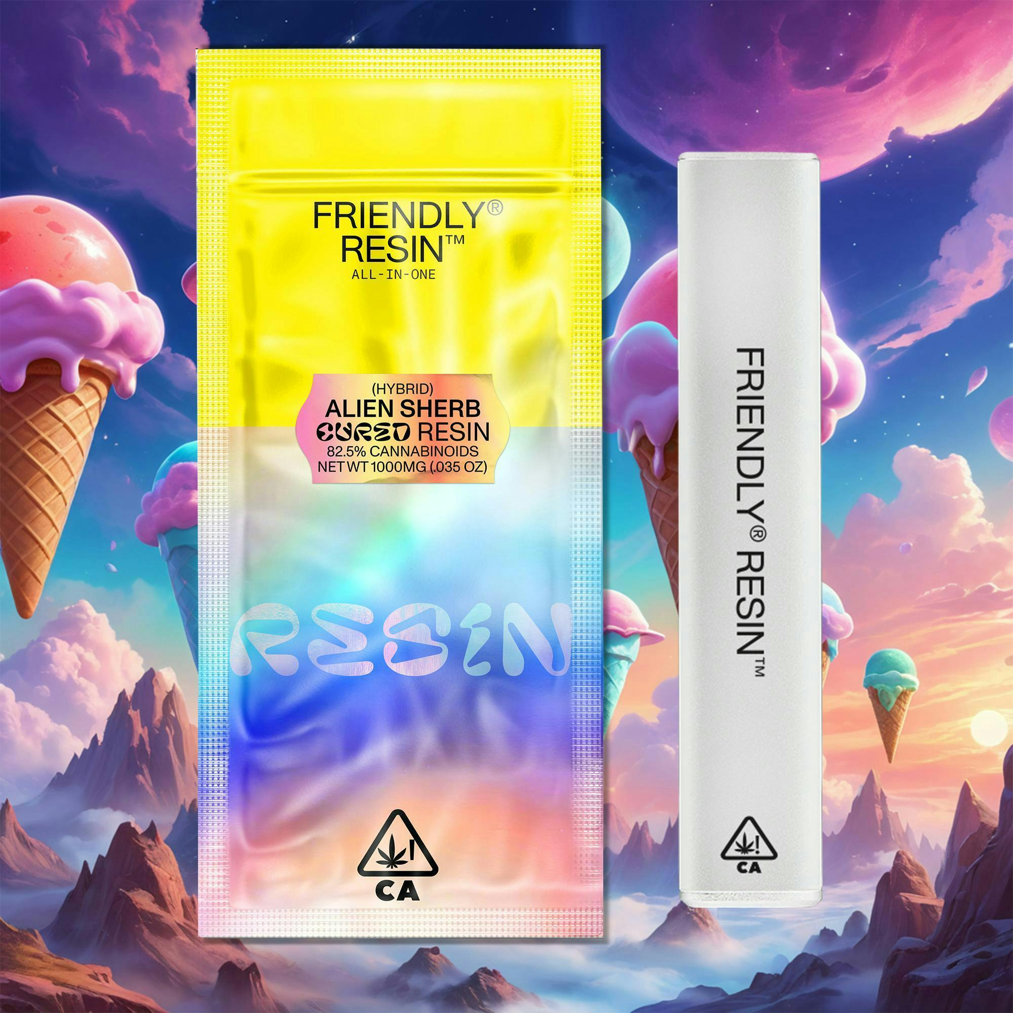 Friendly Brand - Friendly Brand | Alien Sherb | Cured Resin AIO | 1g - 1