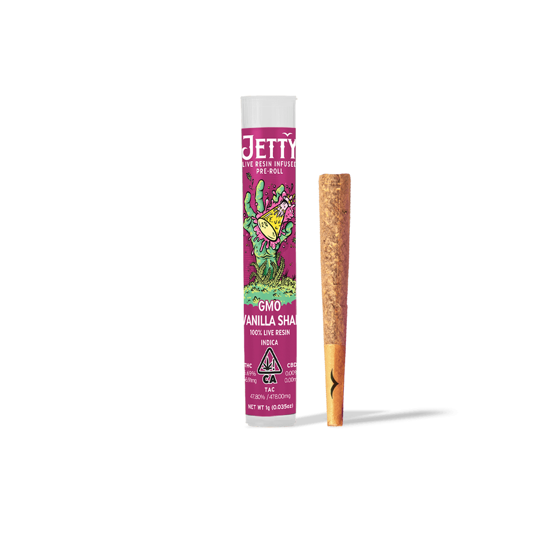 Jetty Extracts - GMO x Vanilla Shake | Live Resin Infused Joint | 1g - 1