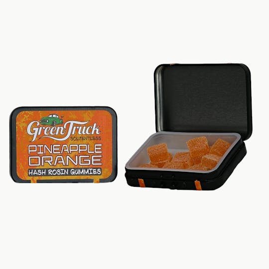 Green Truck - Premium Hash Rosin Cannabis Gummies - Pineapple Orange (100mg) - 1