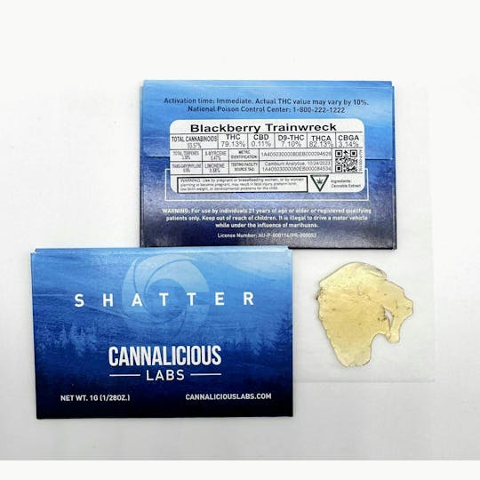 Cannalicious Labs - Blackberry Trainwreck Shatter - 1