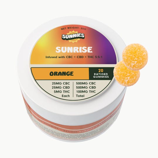 SunMed Growers - Sunrise Orange Ratio Gummies Edible 100mg - 1