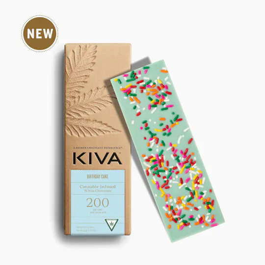 Kiva Confections - Kiva | Birthday Cake White Chocolate Bar | 200mg | 20ct | 10mg/ea - 1