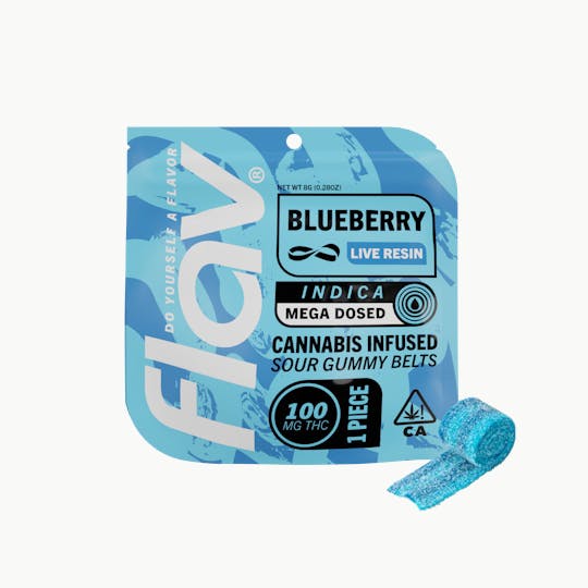 Flav - Candy - Macro Belt - 100mg - Live Resin - Blueberry - Indica - 1