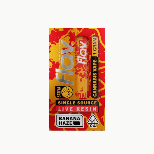 Flav - Vape - Disposable - 1.0g - Live Resin - Banana Haze - Sativa - 1