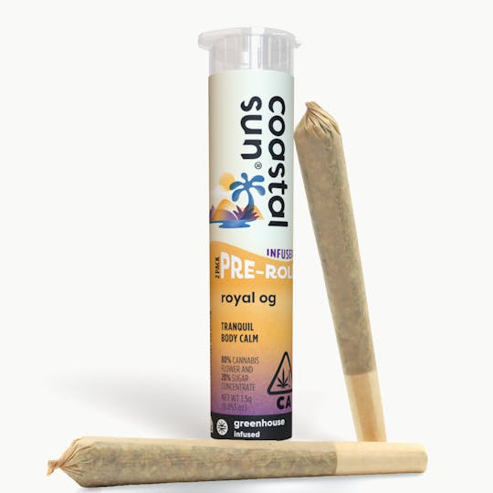 Coastal Sun - Royal OG Infused Greenhouse 0.75g Pre-Roll 2pk 1.5g - 1