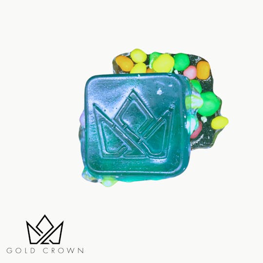 Gold Crown - Live Resin Coated Gummies 25mg (200mg)- Blue Raspberry - 1