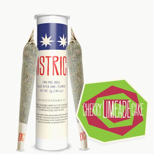District Cannabis - Cherry Limeade Cake Pre-Roll Pack 2ct - 1