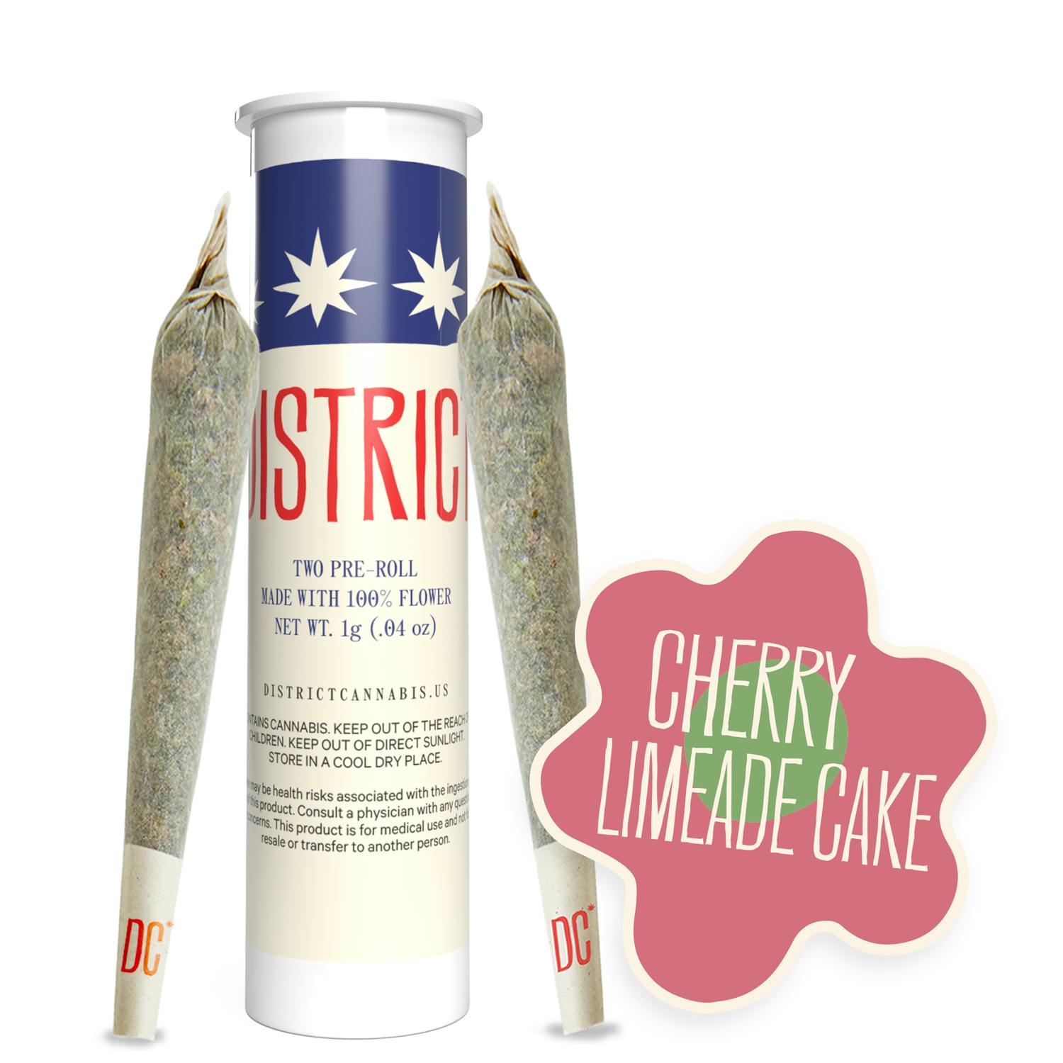 District Cannabis - Cherry Limeade Cake Pre-Roll Pack 2ct - 1