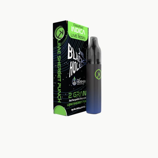 Kosmik Brands - The Black Hole Live Resin Lime Sherbet Punch Disposable Vape Pen | OK - 1