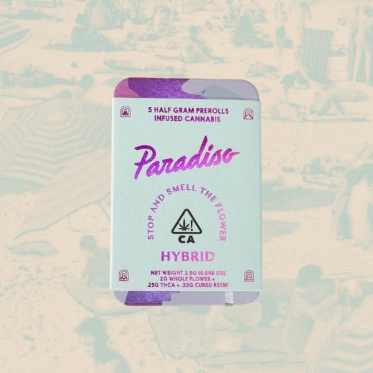 Paradiso Gardens - Paradiso Prerolls 5pk | Gassy Taffy Infused w/ Rainbow Belts (2.5g) - 1
