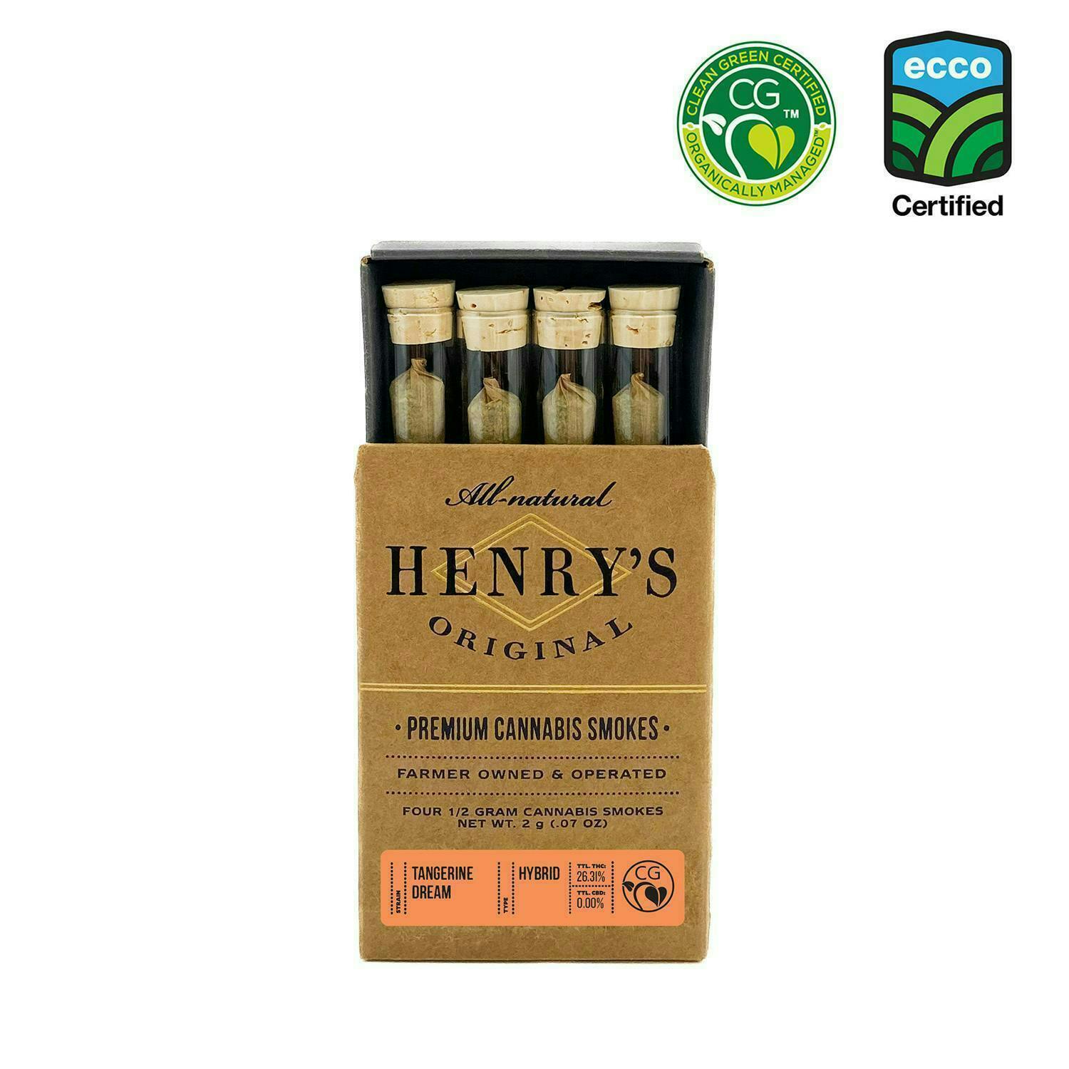 Henry's Original - Henry's Original | Tangerine Dream | Joints | 0.5g each | 4pk - 1