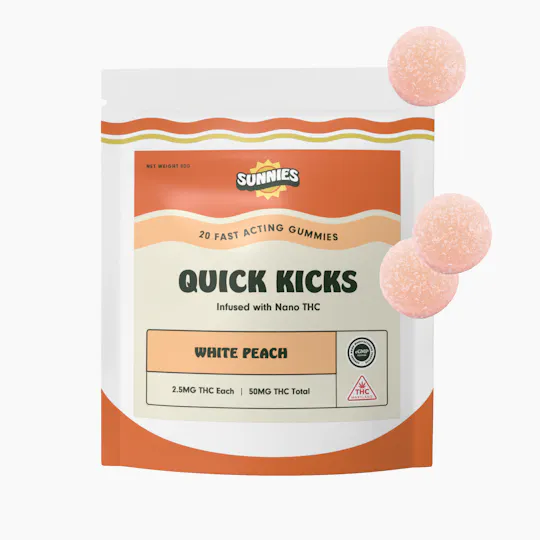 SunMed Growers - White Peach Nano Gummies 50mg - 1