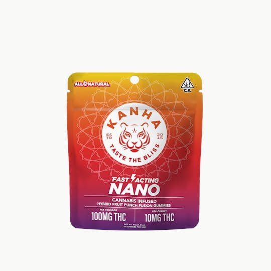 KANHA - KANHA | NANO | Fruit Punch Fusion | Hybrid | 100mg THC | 10-pack - 1