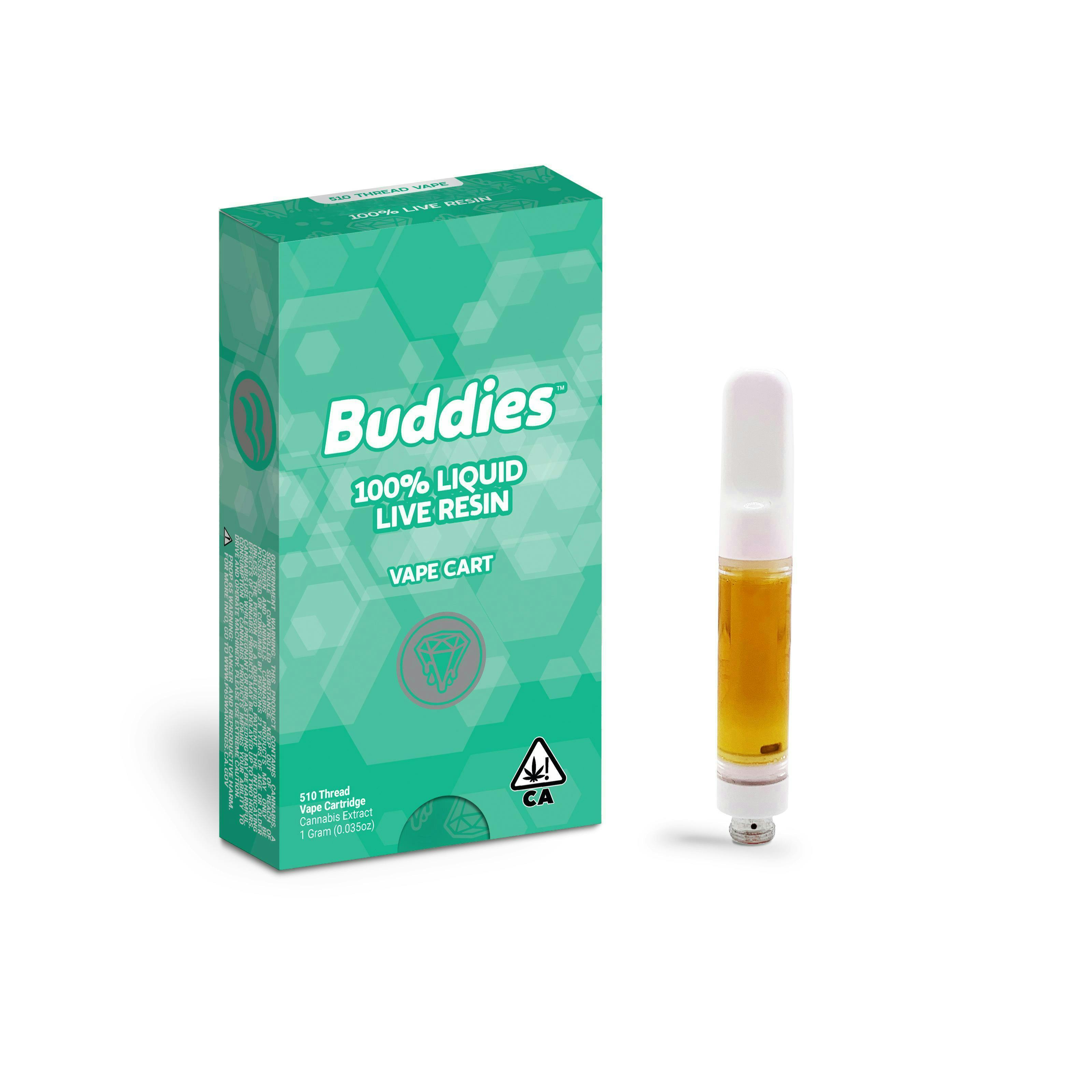 Buddies Brand - Live Resin Mimosa Glow 1g Vape Cart (S) - 1