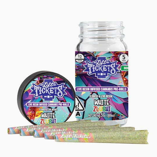 Lift Tickets - White Zlushi - 0.5g Infused Pre Roll Multipack (5) - 1