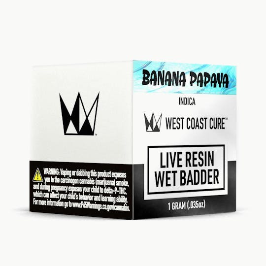 West Coast Cure - Banana Papaya Live Resin Wet Badder - 1