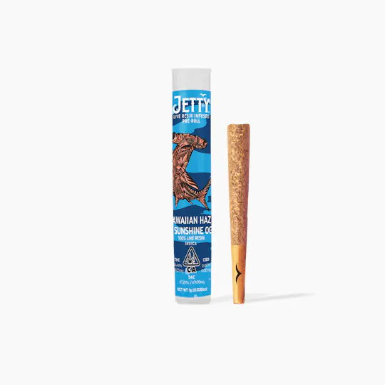 Jetty Extracts - Hawaiian Haze x Sunshine OG | Live Resin Infused Joint | 1g - 1