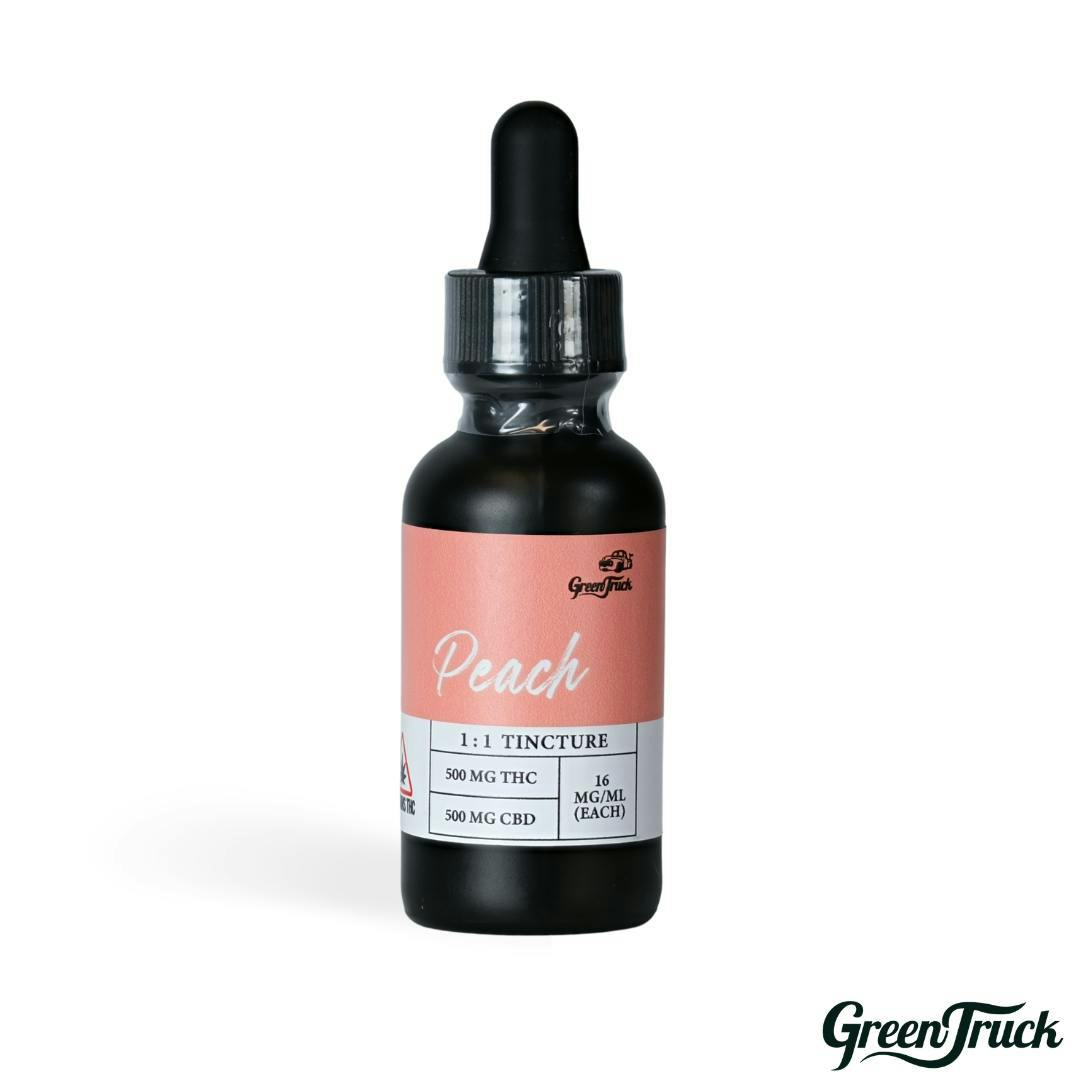 Green Truck - 1:1 Rosin/CBD Tincture - Peach - 1