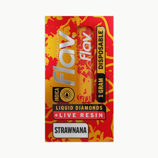 Flav - Vape - Disposable - 1.0g - Live Resin - Strawnana - Indica - 1