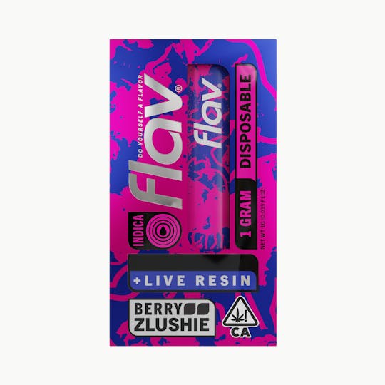 Flav - Vape - Disposable - 1.0g - Live Resin - Berry Zlushie - Indica - 1