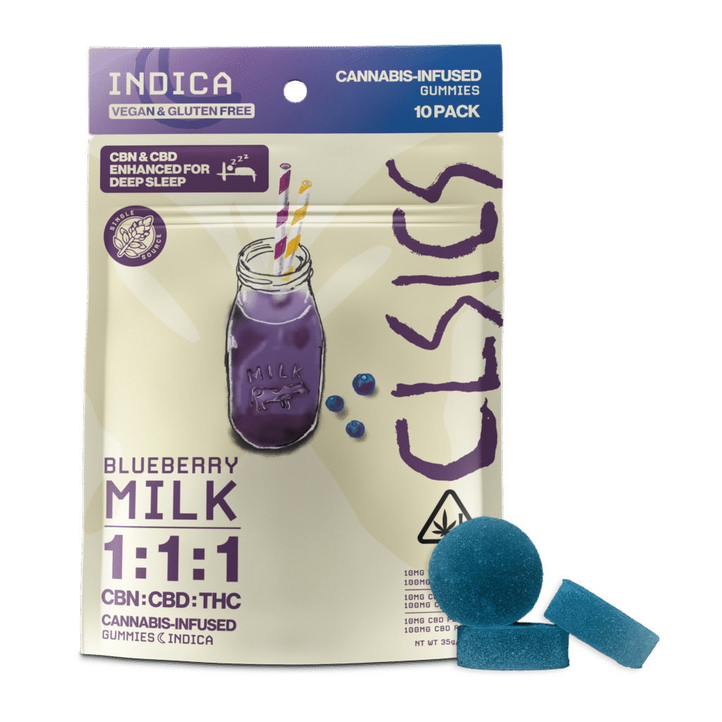 CLSICS Rosin & Rosin Infused Pre Rolls - CLSICS - CBN Blueberry Milk - Live Rosin Infused Gummies - 10ct - 1