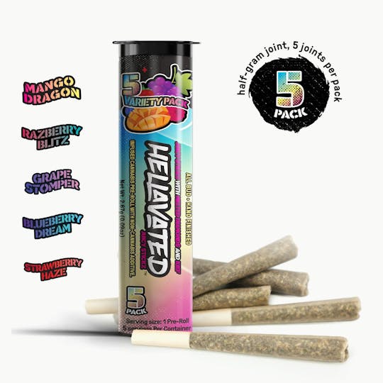 Hellavated - Variety Juicy Stickz 5pk - 1