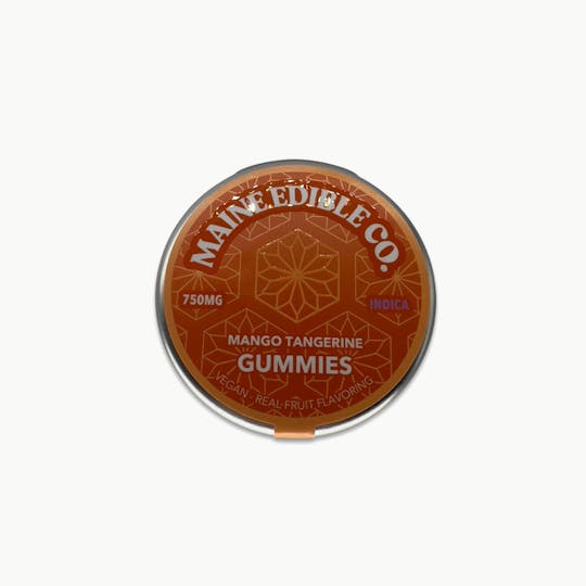 Indico - 750mg Mango Tangerine Indica Gummies - The Maine Edible Co. - 1