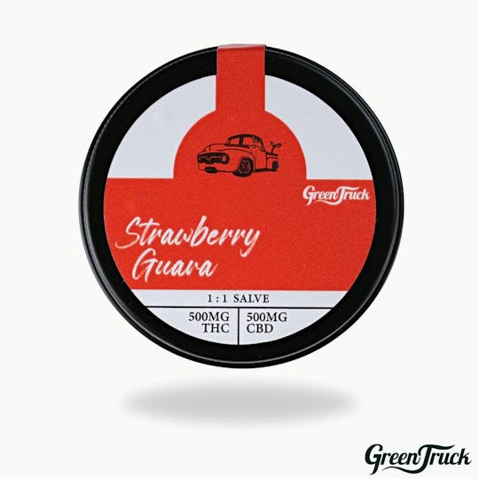 Green Truck - 1:1 Salve - Strawberry Guava - (500 MG RSO/500 MG CBD) - 1