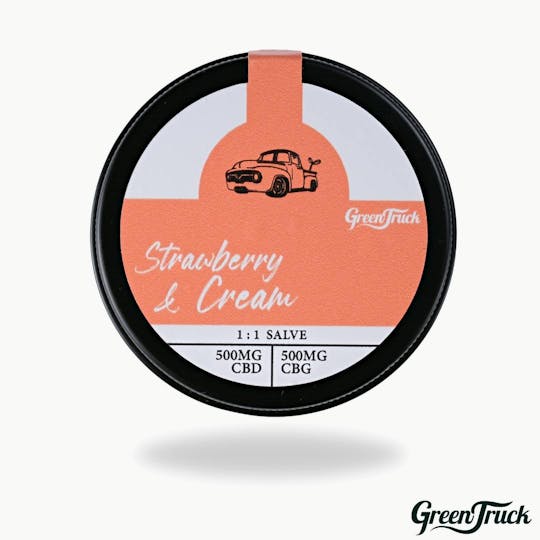 Green Truck - 1:1 RSO/CBD Salve - Strawberry & Cream (500 MG RSO/500 MG CBD) - 1