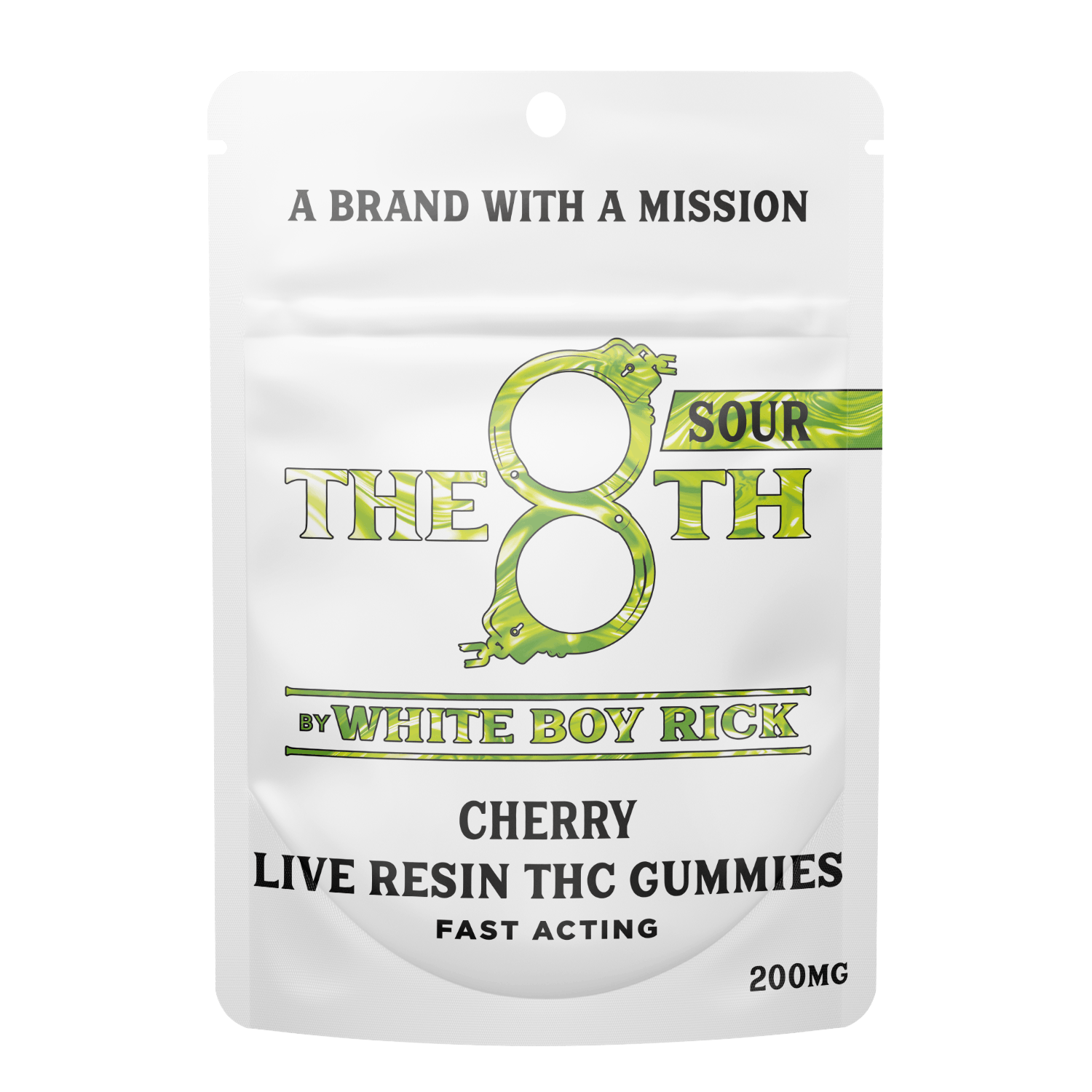 The 8th by White Boy Rick - SOUR CHERRY - FAST-ACTING LIVE RESIN GUMMIES 200MG - 1