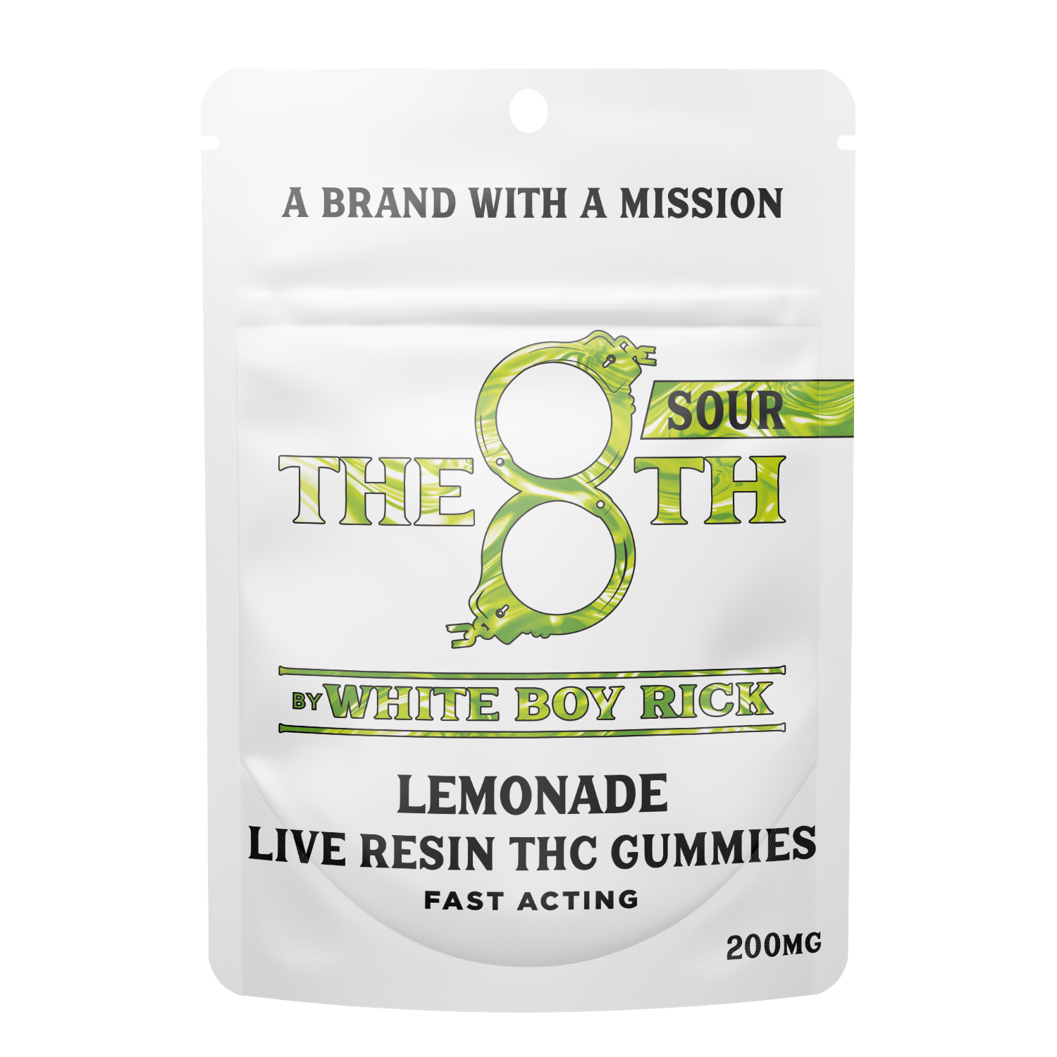 The 8th by White Boy Rick - SOUR LEMONADE - FAST-ACTING LIVE RESIN GUMMIES 200MG - 1